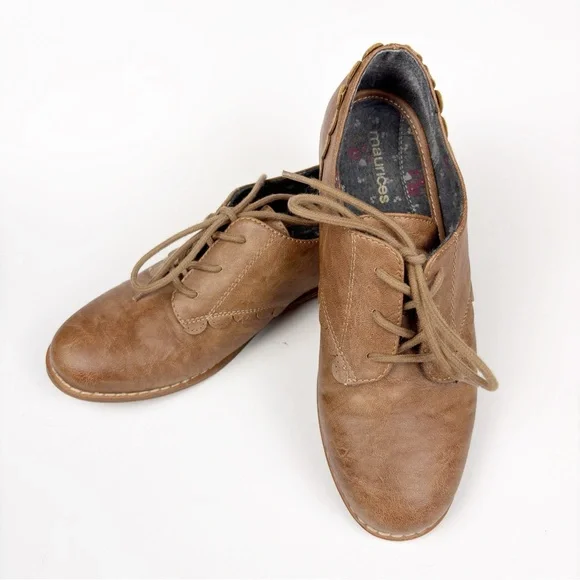 Maurices Scalloped Loafers Laced Brown - Picture 7 of 9
